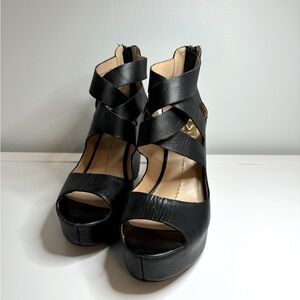 DV by Dolce Vita Black Wedge Sandals - Worn Once